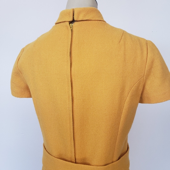 VTG 60s Yellow Mod Dress - Picture 5 of 10